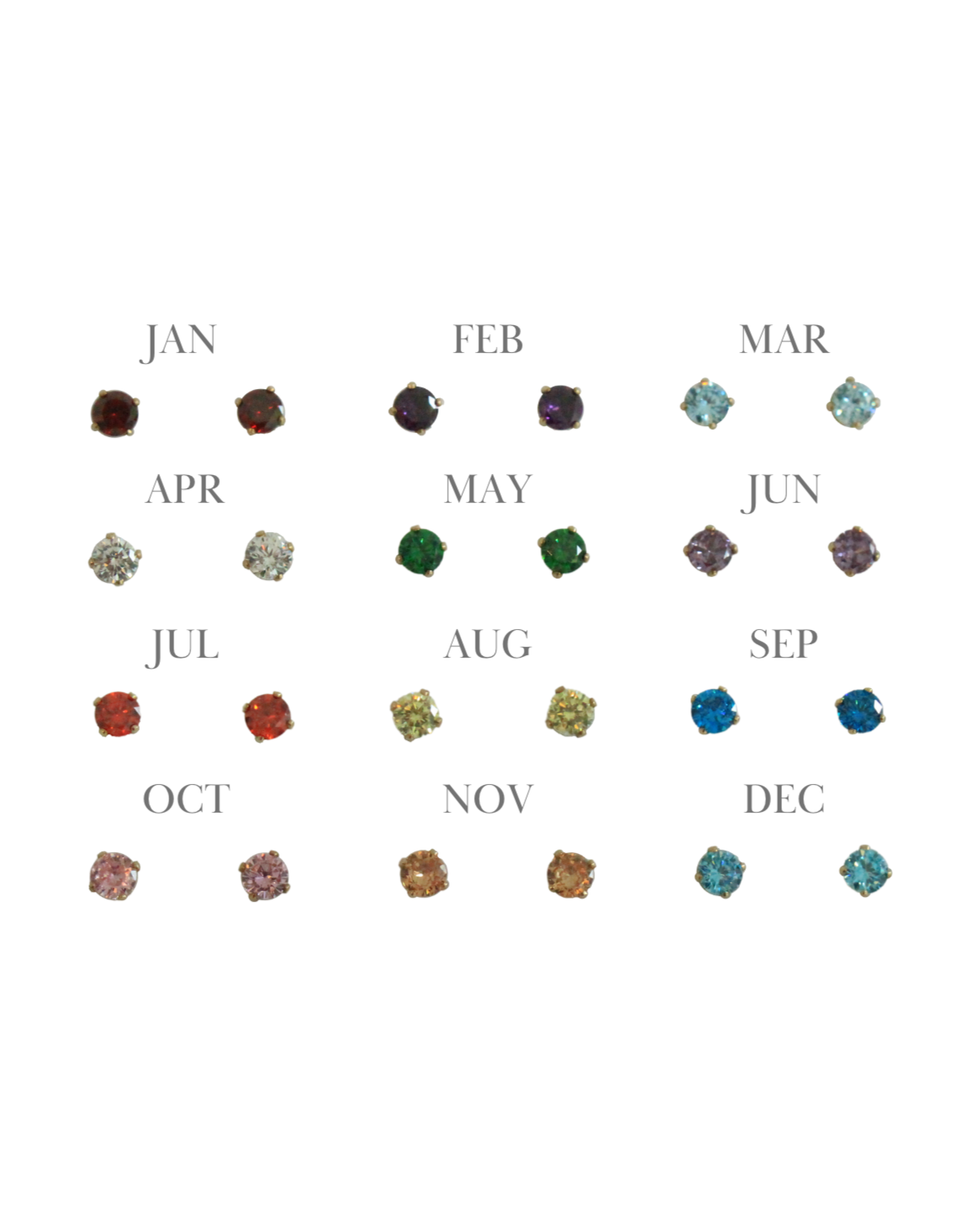 Birthstone Studs