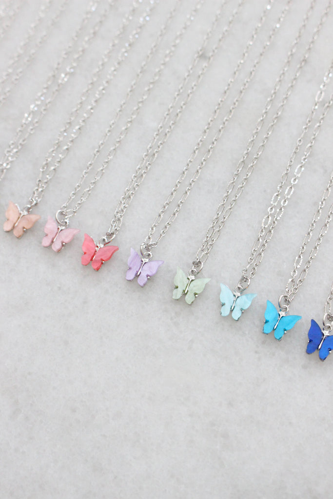 Silver Butterfly Necklaces