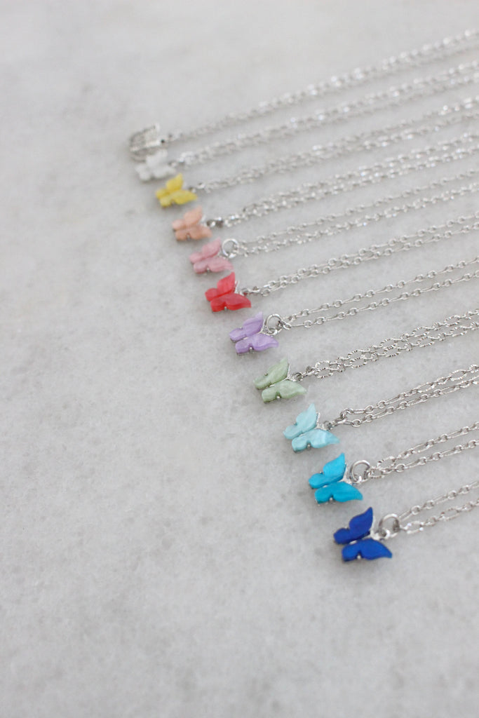 Silver Butterfly Necklaces